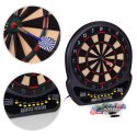 Elektroniczna tarcza do darta gry w rzutki lotki tablica LCD 48 cm 27 gier zestaw 12 rzutek MULTISTORE