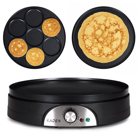 Elektryczna naleśnikarka dwustronna patelnia do naleśników i pankejków nieprzywierająca 1500W KADEN KADEN