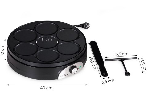 Elektryczna naleśnikarka dwustronna patelnia do naleśników i pankejków nieprzywierająca 1500W KADEN KADEN