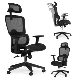 Fotel biurowy obrotowy ergonomiczny regulacja wysokości czarny ModernHome ModernHome