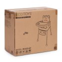 Fotelik krzesełko do karmienia dzieci 3w1 podwójna tacka 5-punktowe pasy szary ECOTOYS ECOTOYS