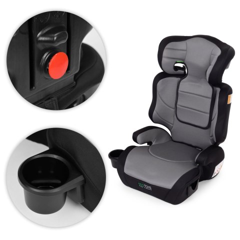 Fotelik samochodowy dla dzieci 2w1 podkładka i-SIZE wzrost 100-150 cm uchwyt na napoje ECOTOYS ECOTOYS