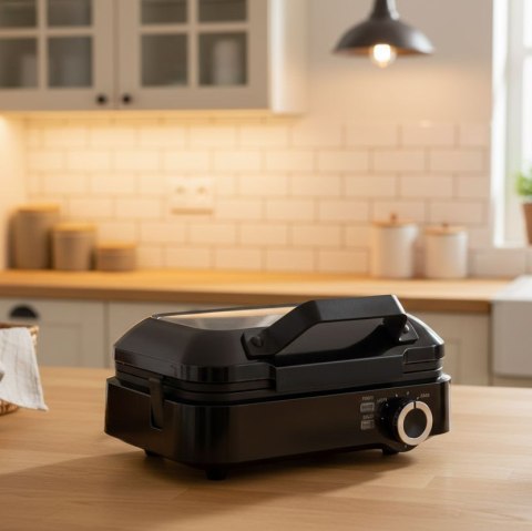 Gofrownica na 2 duże gofry nieprzywierająca powłoka regulacja temperatury 1200W KADEN KADEN