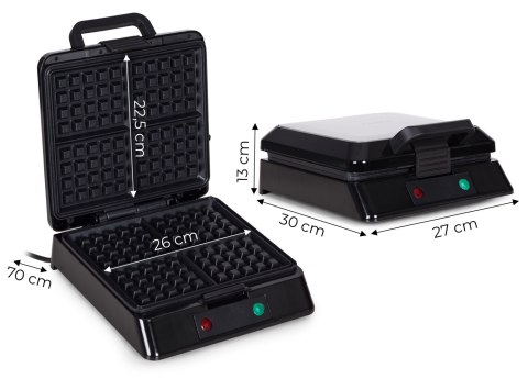 Gofrownica na 4 gofry nieprzywierająca powłoka 1080-1300W KADEN KADEN