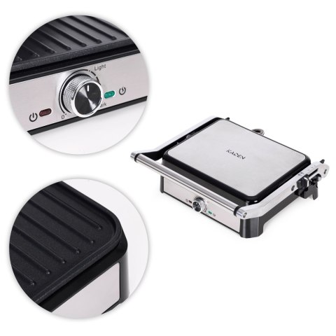 Grill elektryczny kontaktowy ryflowany opiekacz do panini kanapek 2000W KADEN KADEN