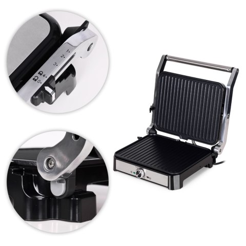 Grill elektryczny kontaktowy ryflowany opiekacz do panini kanapek 2000W KADEN KADEN