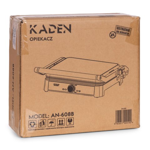 Grill elektryczny kontaktowy ryflowany opiekacz do panini kanapek 2000W KADEN KADEN