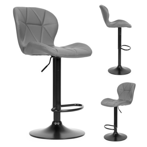 Hoker stołek barowy obrotowy regulacja wysokości podnóżek szary ModernHome ModernHome