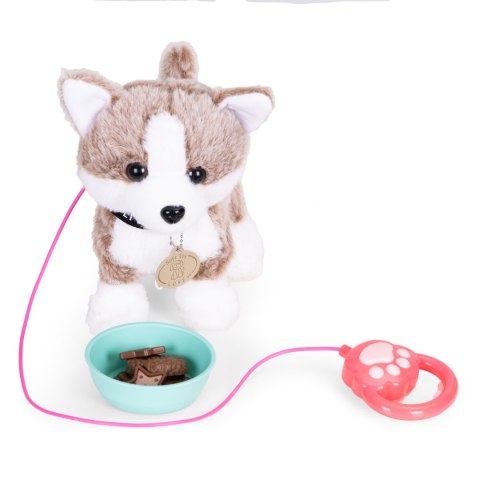 Interaktywny piesek na smyczy husky chodzi i merda ogonem melodyjki MULTISTORE