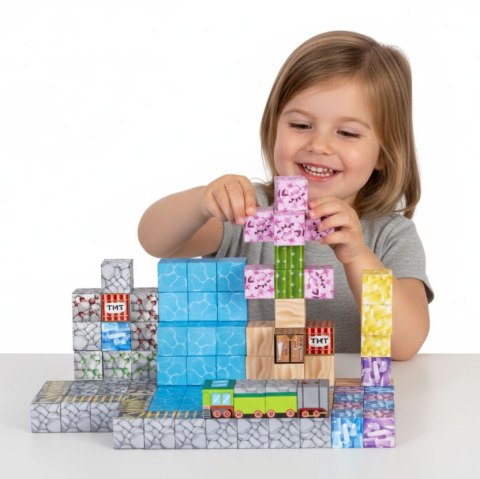 Klocki magnetyczne konstrukcyjne dla dzieci zestaw 112 elementów MULTISTORE