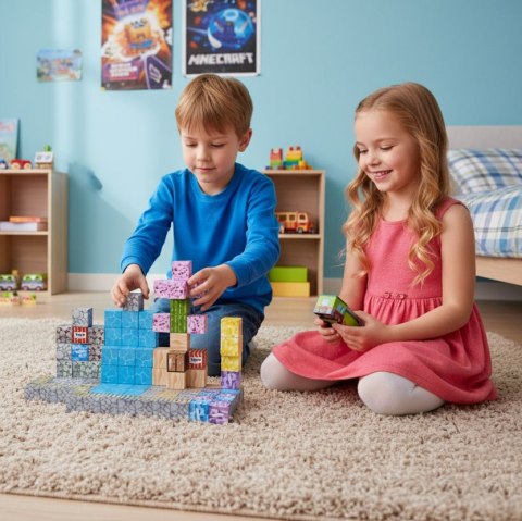 Klocki magnetyczne konstrukcyjne dla dzieci zestaw 112 elementów MULTISTORE