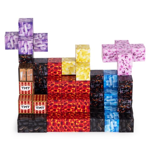 Klocki magnetyczne konstrukcyjne dla dzieci zestaw 86 elementów szcześcianny kostki magnetyczne MULTISTORE