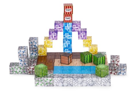 Klocki magnetyczne konstrukcyjne dla dzieci zestaw 88 elementów MULTISTORE