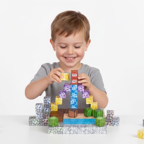 Klocki magnetyczne konstrukcyjne dla dzieci zestaw 88 elementów MULTISTORE