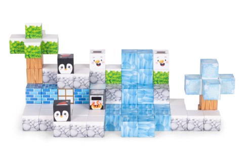 Klocki magnetyczne konstrukcyjne dla dzieci zestaw 97 elementów - Zima MULTISTORE