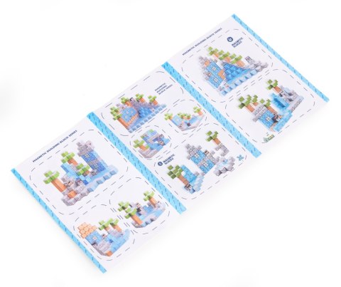 Klocki magnetyczne konstrukcyjne dla dzieci zestaw 97 elementów - Zima MULTISTORE