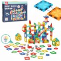 Klocki magnetyczne tor kulkowy LED klocki konstrukcyjne kulodrom 105 elementów MULTISTORE