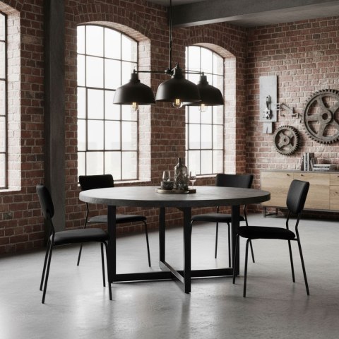 Komplet 4 krzeseł welurowych do jadalni i salonu czarne ModernHome ModernHome