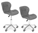 Krzesło biurowe obrotowe z szerokim oparciem regulacja wysokości szare ModernHome ModernHome