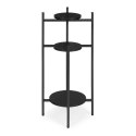 Kwietnik stojący stojak na kwiaty ozdoby 3 poziomy czarny ModernHome ModernHome