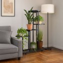 Kwietnik stojący stojak na kwiaty ozdoby 5 poziomów czarny ModernHome ModernHome