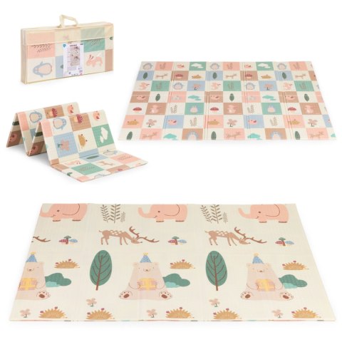 Mata piankowa dla dzieci 200x150 cm edukacyjna dwustronna składana + torba IPLAY IPLAY