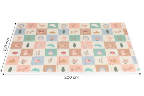 Mata piankowa dla dzieci 200x150 cm edukacyjna dwustronna składana + torba IPLAY IPLAY