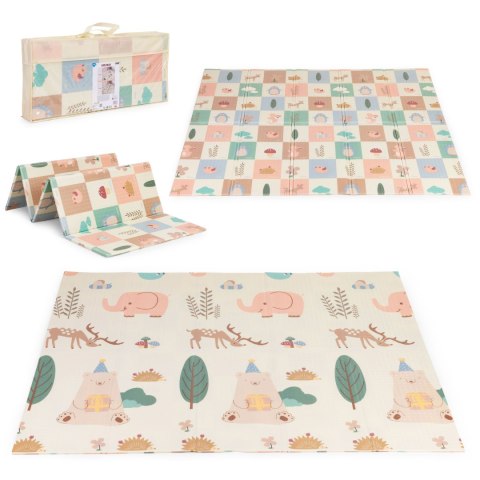 Mata piankowa dla dzieci 200x180 cm edukacyjna dwustronna składana + torba IPLAY IPLAY