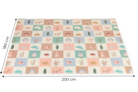 Mata piankowa dla dzieci 200x180 cm edukacyjna dwustronna składana + torba IPLAY IPLAY