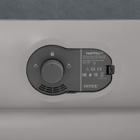 Materac dmuchany dwuosobowy 203x152x30 cm z wbudowaną pompką elektryczną INTEX 64114 INTEX