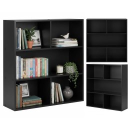 Nowoczesny regał stojący do salonu i sypialni 3 poziomy czarny ModernHome ModernHome