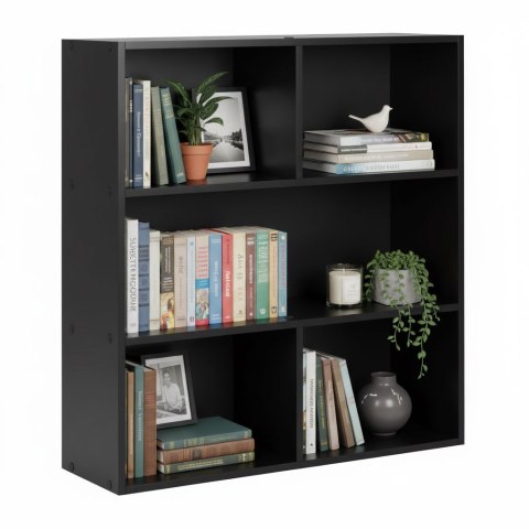 Nowoczesny regał stojący do salonu i sypialni 3 poziomy czarny ModernHome ModernHome