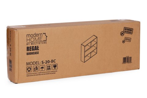 Nowoczesny regał stojący do salonu i sypialni 3 poziomy czarny ModernHome ModernHome