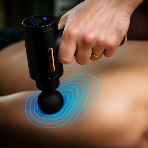 Pistolet do masażu masażer ręczny wibracyjny zestaw 4 końcówek ModernHome ModernHome