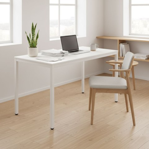 Stół do kuchni jadalni dla 4-5 osób biurko komputerowe 120x60 cm biały ModernHome ModernHome