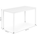 Stół do kuchni jadalni dla 4-5 osób biurko komputerowe 120x60 cm biały ModernHome ModernHome