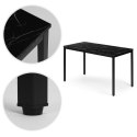 Stół do kuchni jadalni dla 4-5 osób biurko komputerowe 120x60 cm czarny marmur ModernHome ModernHome