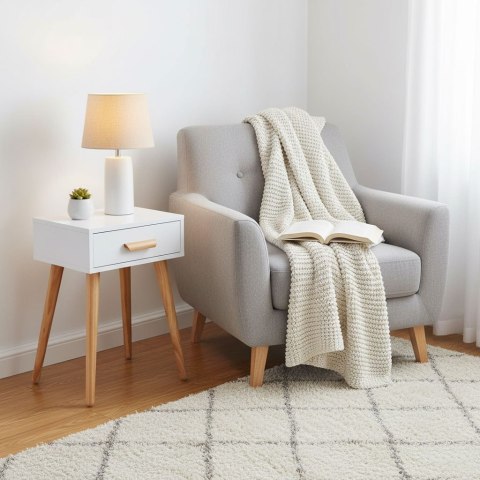 Szafki nocne zestaw 2 szt. nowoczesne stoliki kawowe białe ModernHome ModernHome