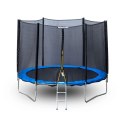 Trampolina ogrodowa z siatką zewnętrzną o średnicy 10 ft 304-312 cm + drabinka Bauerkraft