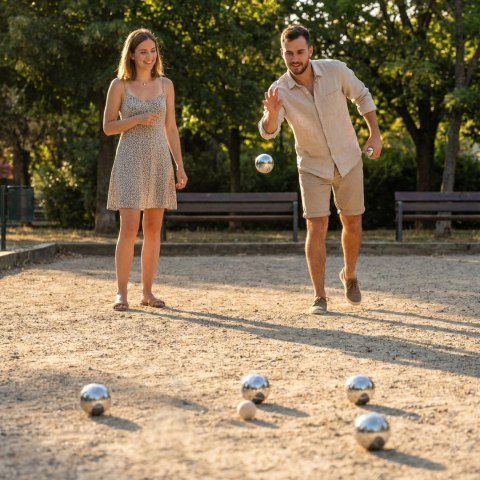 Zestaw do gry w bule kule boules petanque 6 szt. + etui i akcesoria MULTISTORE