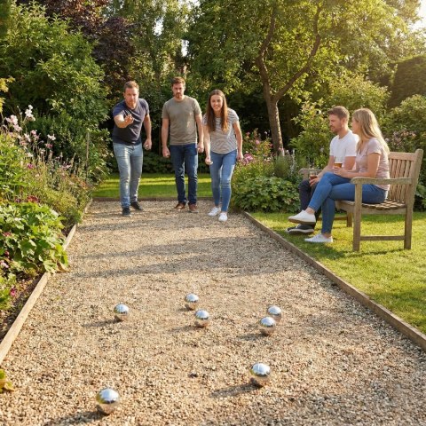 Zestaw do gry w bule kule boules petanque 8 szt. + etui i akcesoria MULTISTORE