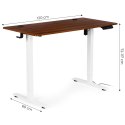 Biurko elektryczne regulowane 120x60 cm regulacja wysokości 72-117 cm ModernHome ModernHome