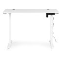 Biurko elektryczne regulowane 120x60 cm regulacja wysokości 72-117 cm białe ModernHome ModernHome