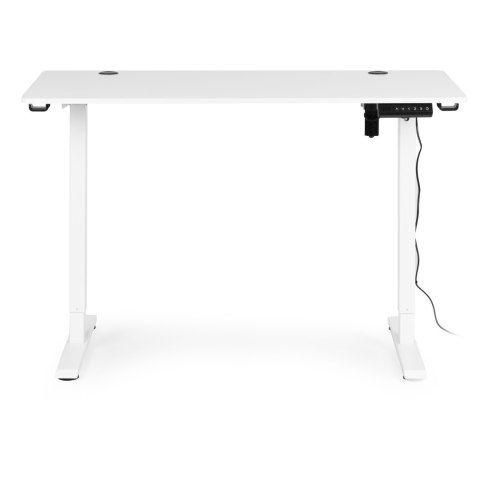 Biurko elektryczne regulowane 120x60 cm regulacja wysokości 72-117 cm białe ModernHome ModernHome