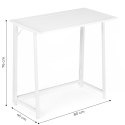 Biurko komputerowe składane 80x45 cm stolik pod laptopa białe ModernHome ModernHome