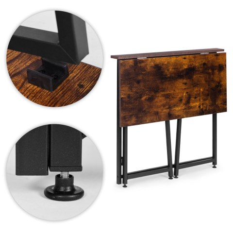 Biurko komputerowe składane 80x45 cm stolik pod laptopa loft ModernHome ModernHome