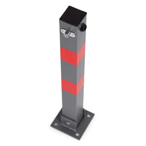 Blokada parkingowa składana słupek 60 cm na klucz z odblaskowymi pasami MULTISTORE