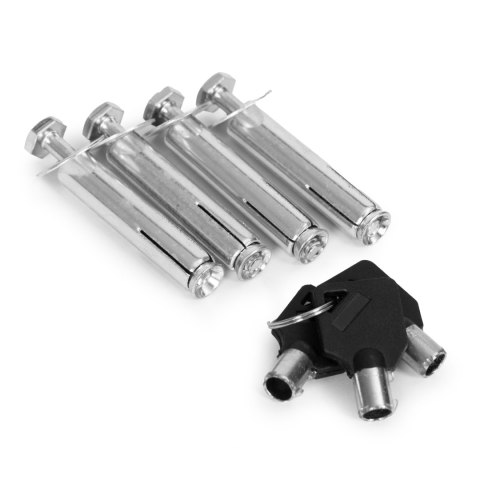 Blokada parkingowa składana słupek 60 cm na klucz z odblaskowymi pasami MULTISTORE