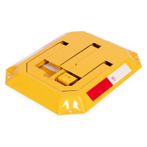 Blokada parkingowa składana zapora 30 cm na klucz z odblaskowymi pasami MULTISTORE