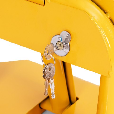 Blokada parkingowa składana zapora 30 cm na klucz z odblaskowymi pasami MULTISTORE